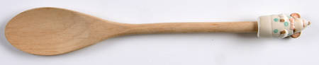 FIT122 Salad Serving Spoon with Wood Handle