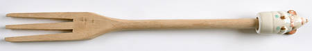 FIT122 Salad Serving Fork with Wood Handle