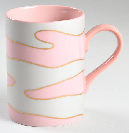 Nuages Nocturnes (Peach Coral on Satin Silver) Mug