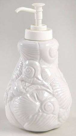 Island Shells White Lotion Dispenser