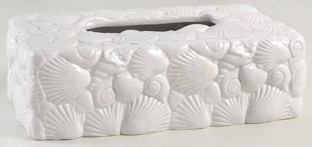 Island Shells White Kleenex Box