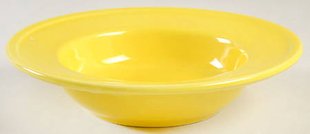 Quadrille Yellow (Earthenware) Rim Soup Bowl