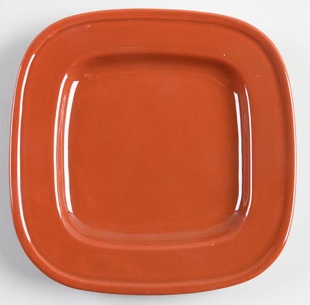 Quadrille Cinnamon (Earthenware) Square Salad Plate