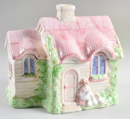 Village Green House Large Canister & Lid