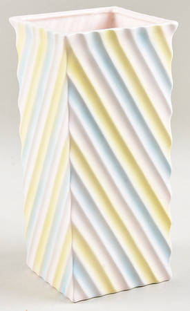 Rainbow Shell 8" Square Vase by Fitz and Floyd