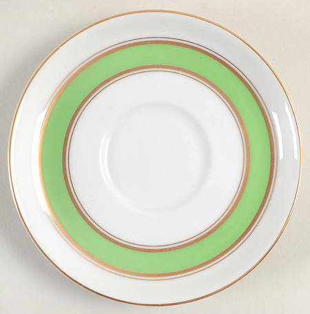 Green Color Band Saucer for Demitasse Cup