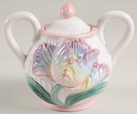 Country Tulip Sugar Bowl & Lid
