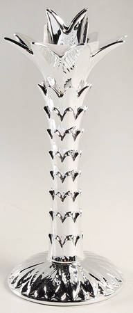 Faux Silver 9" Candlestick