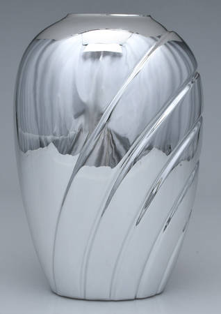 Faux Silver 10" Vase