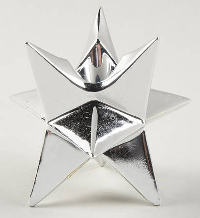 Faux Silver Figural Candlestick