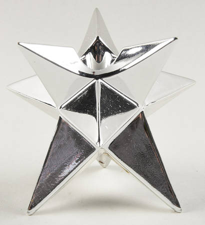 Faux Silver Figural Candlestick by Fitz and Floyd