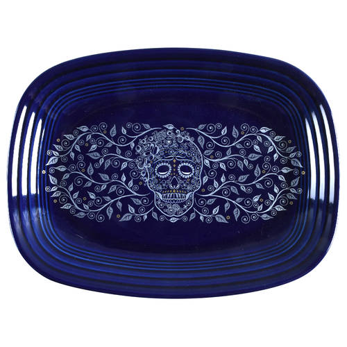Fiesta Skull and Vine Twilight 11" Rectangular Serving Platter