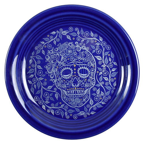 Fiesta Skull and Vine Twilight Appetizer Plate