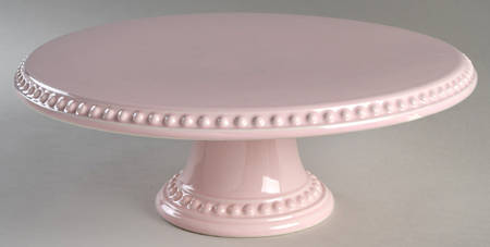 Delmar Pink 12" Diameter Pedestal Cake Stand
