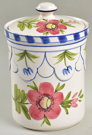 FIT183 Small Canister & Lid by Fitz and Floyd