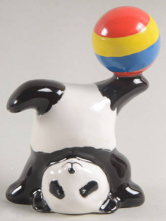 FIT216 Tumbling Panda Figurine on Head