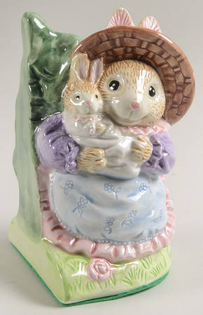 Mommy Bunny Single China Bookend