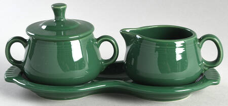 Fiesta Jade (Intro 2023) Creamer & Sugar with Lid & Tray Set by Fiesta Tableware Company