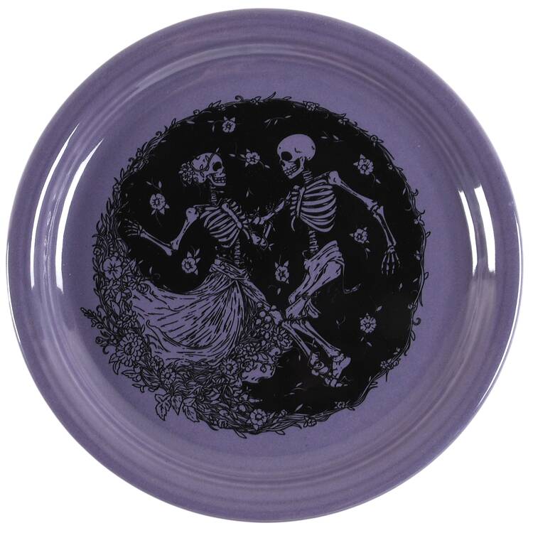 Fiesta Skeleton Duet Luncheon Plate