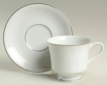 Andante Footed Cup & Saucer Set by Galaxy