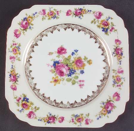 Hostess Square Salad Plate by Gold Castle