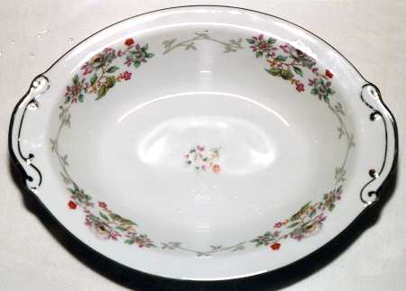 Floral 9" Oval Vegetable Bowl
