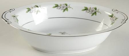 White Rose 10" Oval Vegetable Bowl by Gold Coast