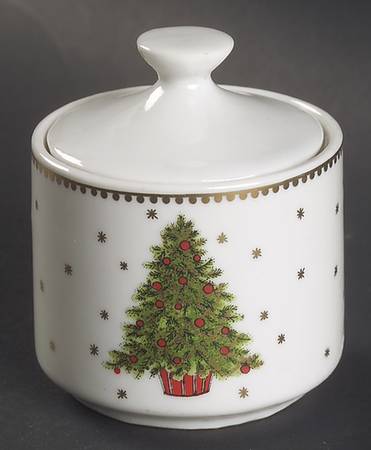 Christmas Tree (Smooth) Mini Sugar Bowl & Lid