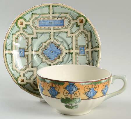 Les Jardins D'Eau Breakfast Cup & Saucer Set