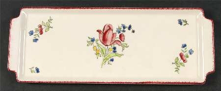 Lorraine Rose Red Large Sandwich Tray