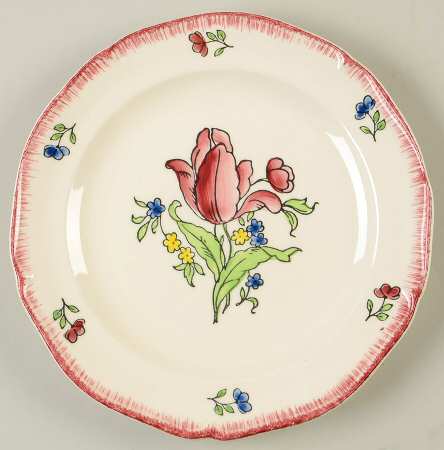 Lorraine Rose Red Salad Plate
