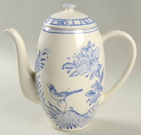 Oiseau Bleu Coffee Pot & Lid