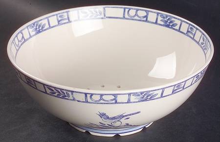 Oiseau Bleu 9" Pierced Berry Bowl