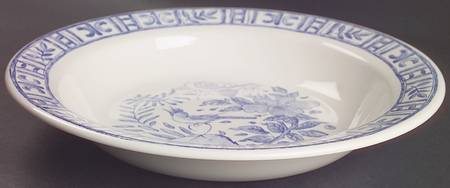 Oiseau Bleu Deep Round Platter