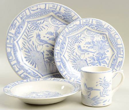 Oiseau Bleu 4 Piece Place Setting