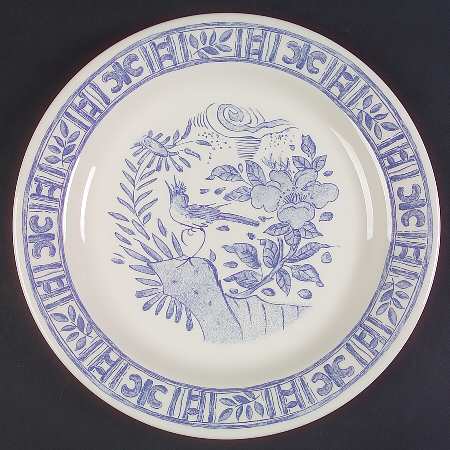 Oiseau Bleu 12" Chop Plate (Round Platter)