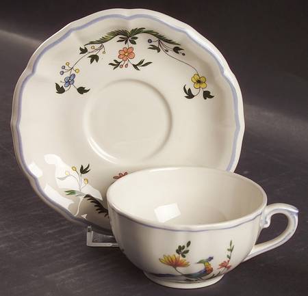 Oiseaux de Paradis Flat Cup & Saucer Set