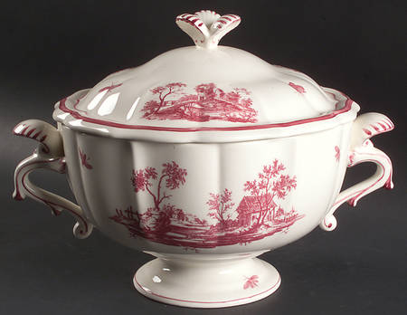Paysages Rose Tureen &  Lid