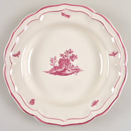 Paysages Rose 12" Chop Plate (Round Platter)