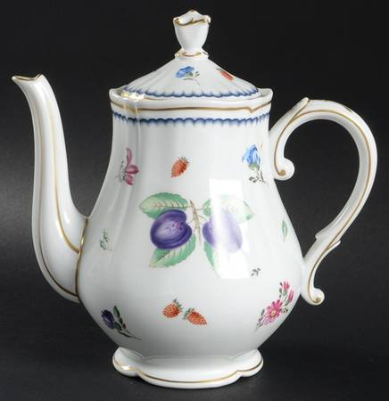 Italian Fruits (Antico Doccia) Coffee Pot & Lid
