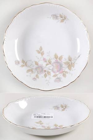 Wild Rose Coupe Soup Bowl by Gold China