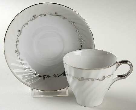 Ebb Tide Flat Demitasse Cup & Saucer Set