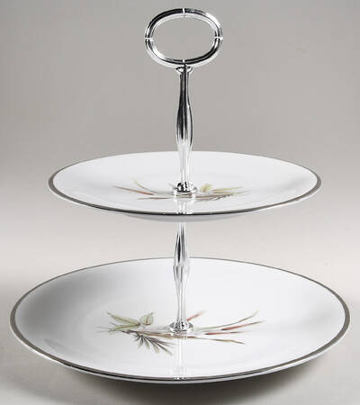 Lady Diana 6 5/8"-10"  2 Tiered Serving Tray (Dp, Sp) HC