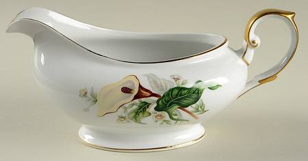 Wood Lily Gravy Boat