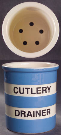 Cornish Blue White (Shield and TG Green) Cutlery Drainer