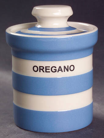 Cornish Blue White (Shield and TG Green) Spice Jar Set Individual Jar & Lid