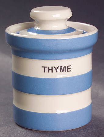 Cornish Blue White (Shield and TG Green) Spice Jar Set Individual Jar & Lid