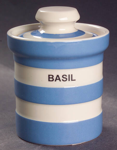 Cornish Blue White (Shield and TG Green) Spice Jar Set Individual Jar & Lid