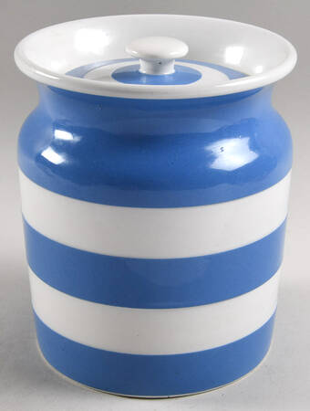 Cornish Blue White (Shield and TG Green) 6" Storage Jar & Lid