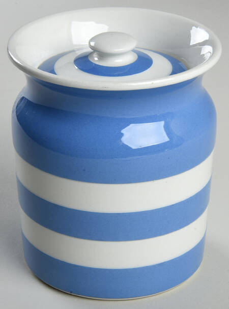 Cornish Blue White (Shield and TG Green) 5" Storage Jar & Lid